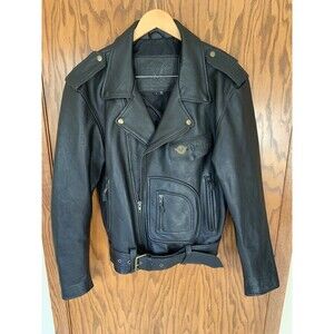 Vintage Double Riders D Pocket Leather Jacket Motorcycle Harley Davidson Men’s L